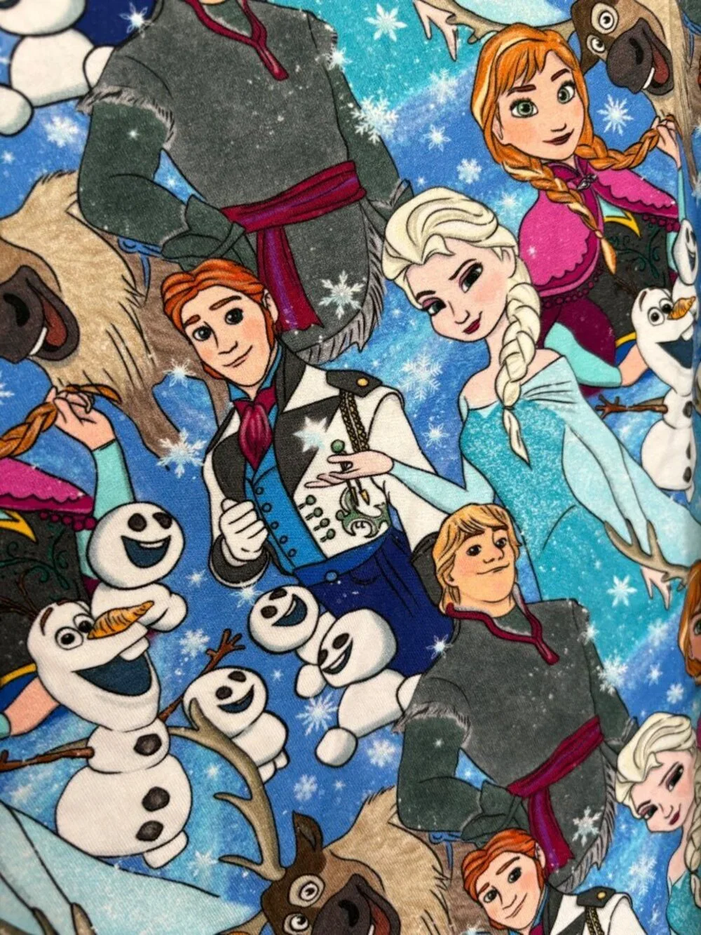 WRK Disney Frozen Elsa Anna Olaf Dress Twirl Costume Blue Girls Size 9/10